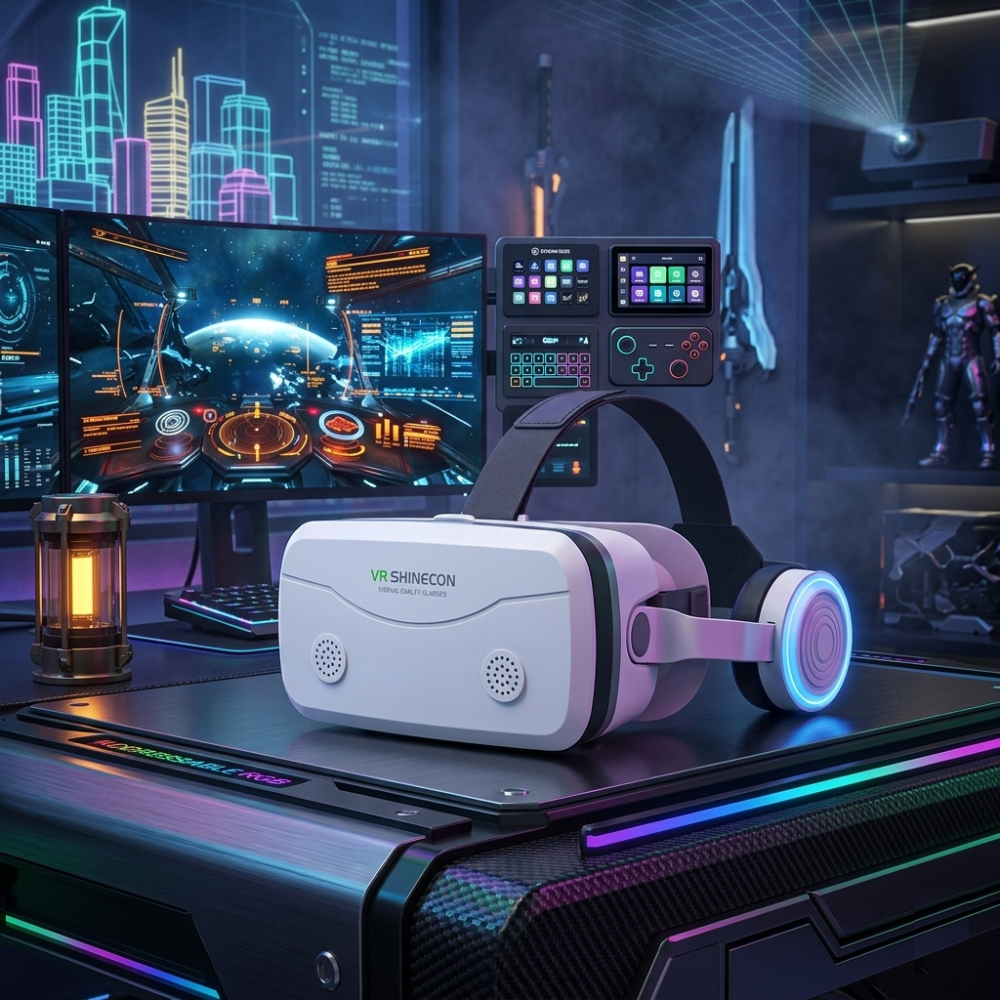 3D VR Glasses Virtual Reality Headset With Joystick