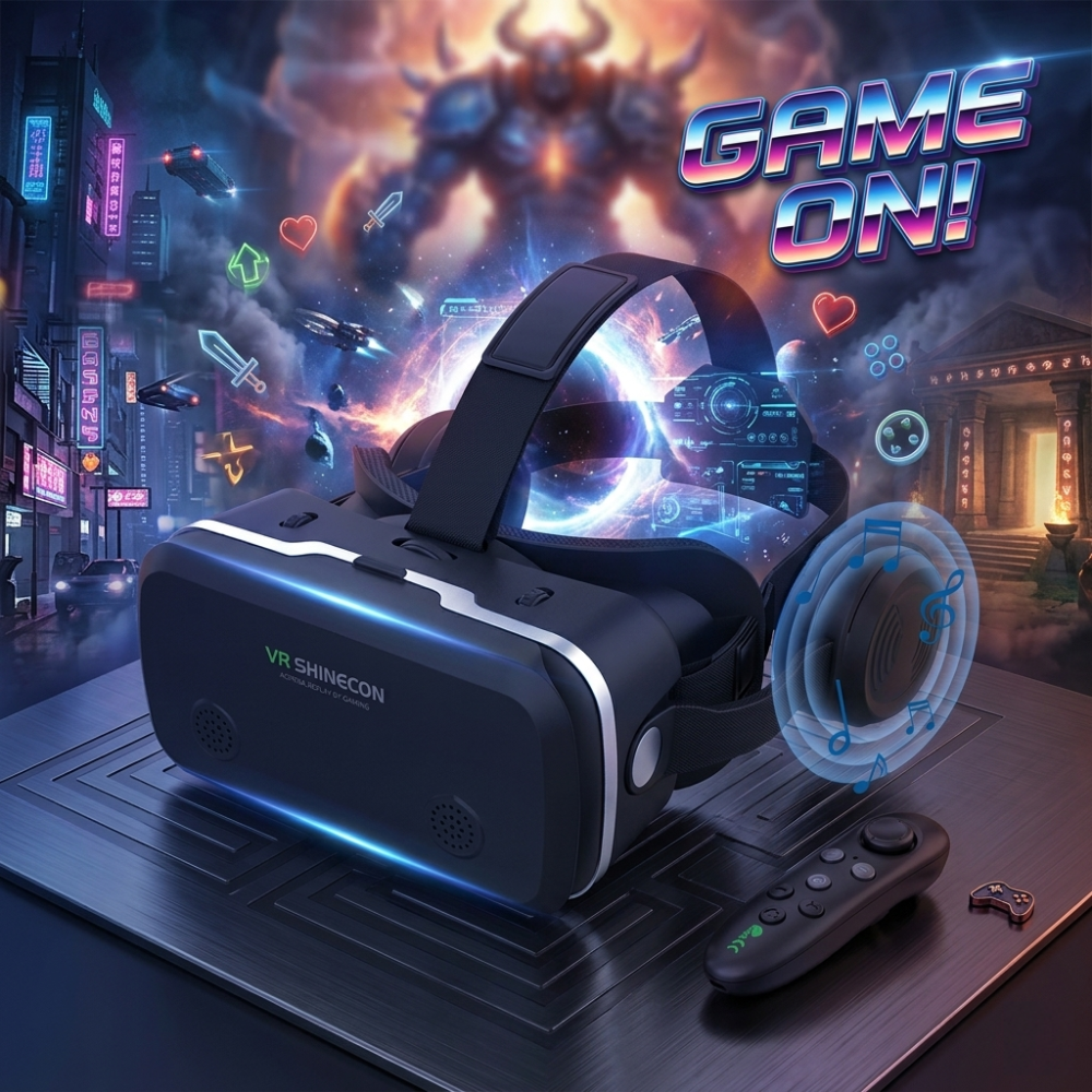 3D VR Glasses Virtual Reality Headset With Joystick