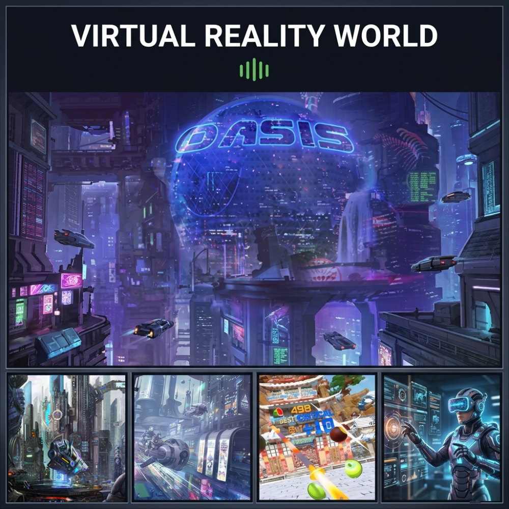 3D VR Glasses Virtual Reality Headset With Joystick