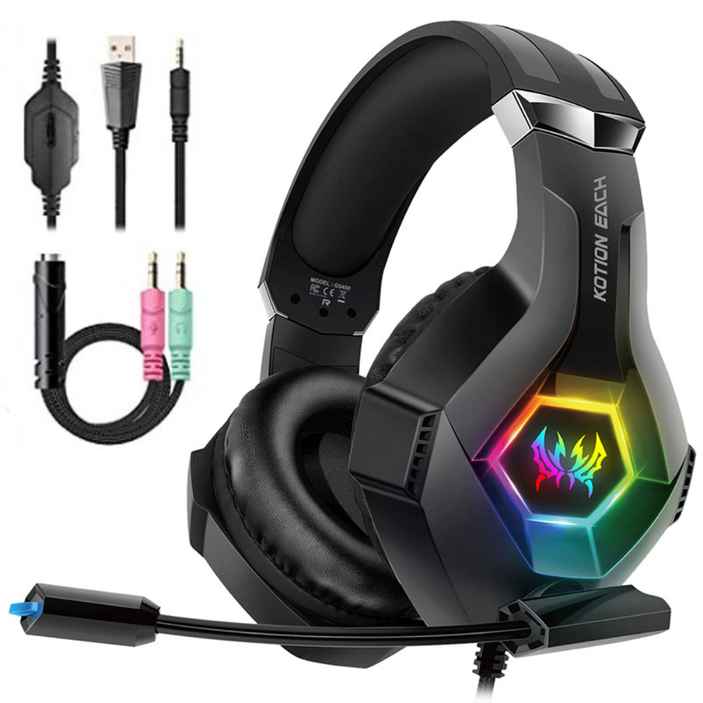Dynamic RGB Wired Gaming Headset with In-Line Control