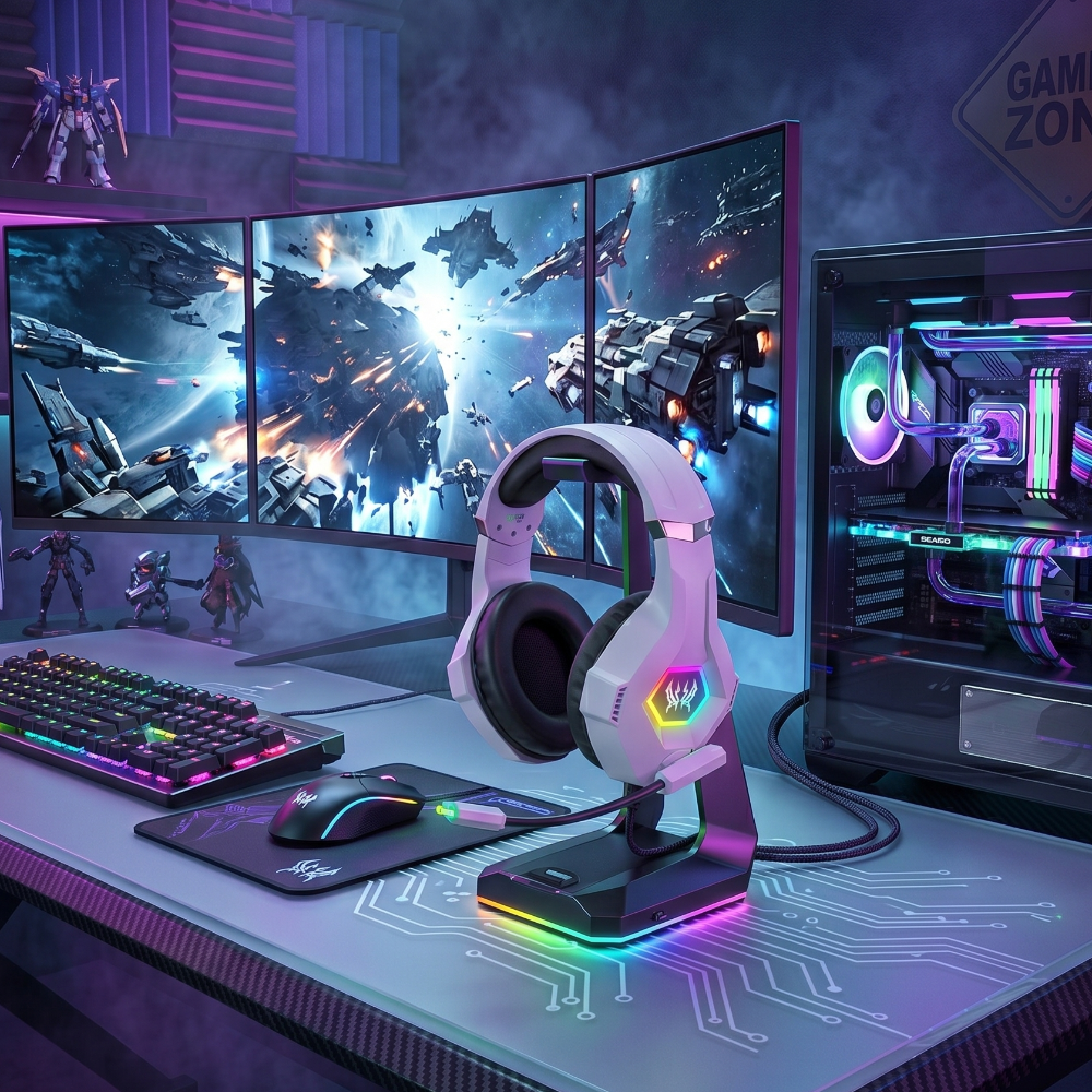 Dynamic RGB Wired Gaming Headset with In-Line Control