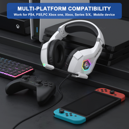 Dynamic RGB Wired Gaming Headset with In-Line Control