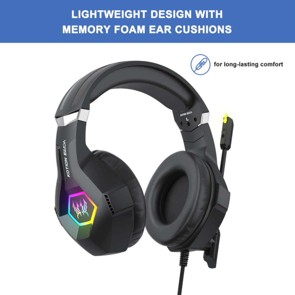 Dynamic RGB Wired Gaming Headset with In-Line Control