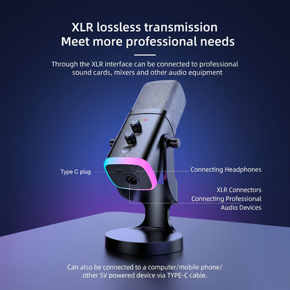Dual-Mode RGB Dynamic Microphone