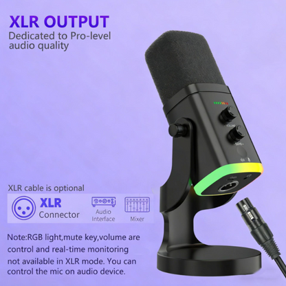 Dual-Mode RGB Dynamic Microphone