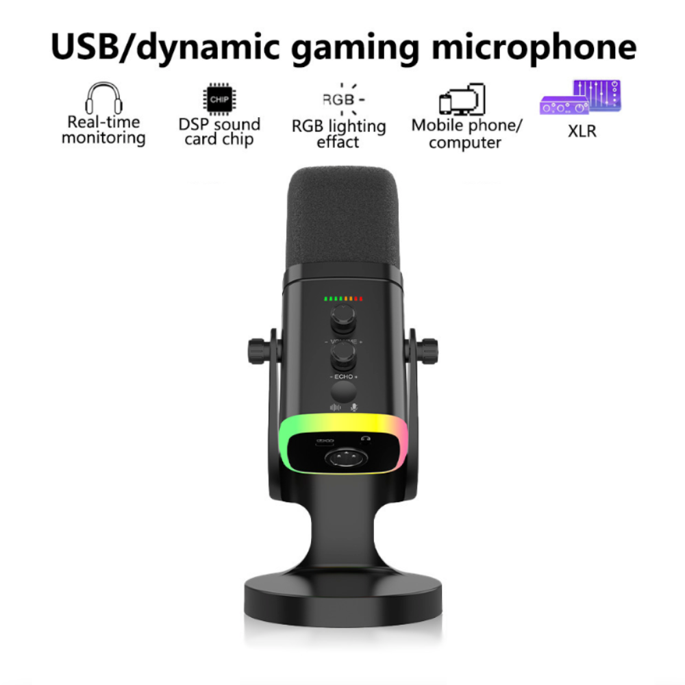 Dual-Mode RGB Dynamic Microphone