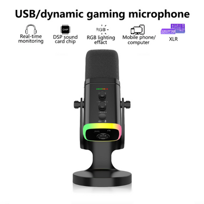 Dual-Mode RGB Dynamic Microphone