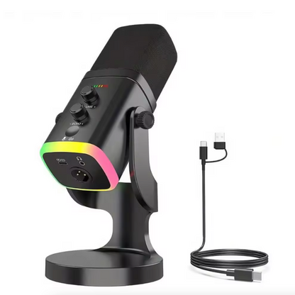 Dual-Mode RGB Dynamic Microphone