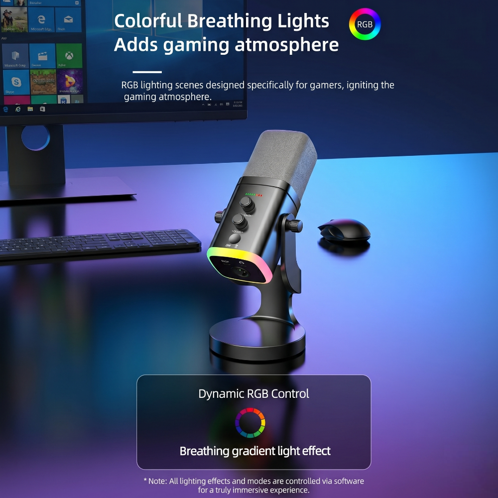 Dual-Mode RGB Dynamic Microphone
