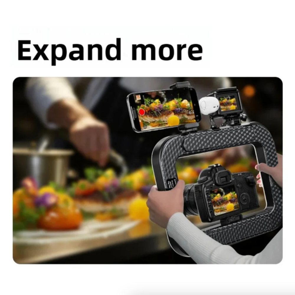 Handheld Rechargeable Ring Fill Light with Phone Holder