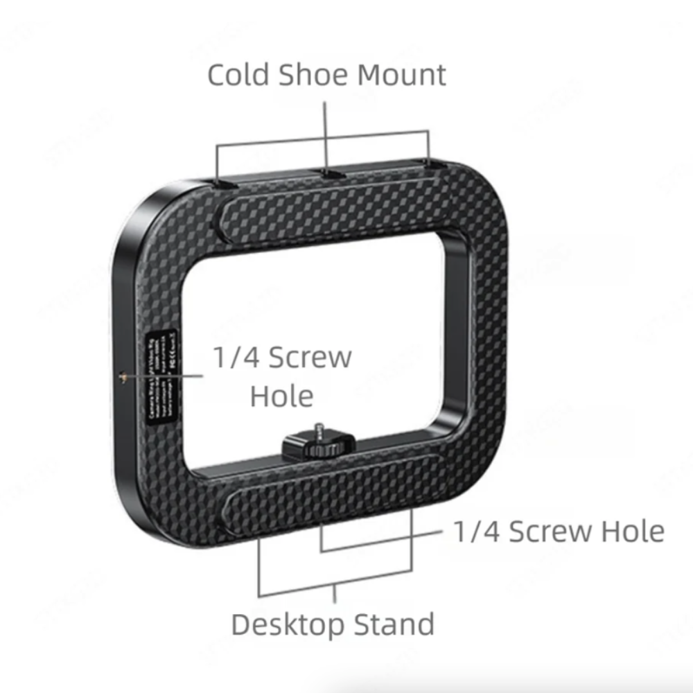 Handheld Rechargeable Ring Fill Light with Phone Holder