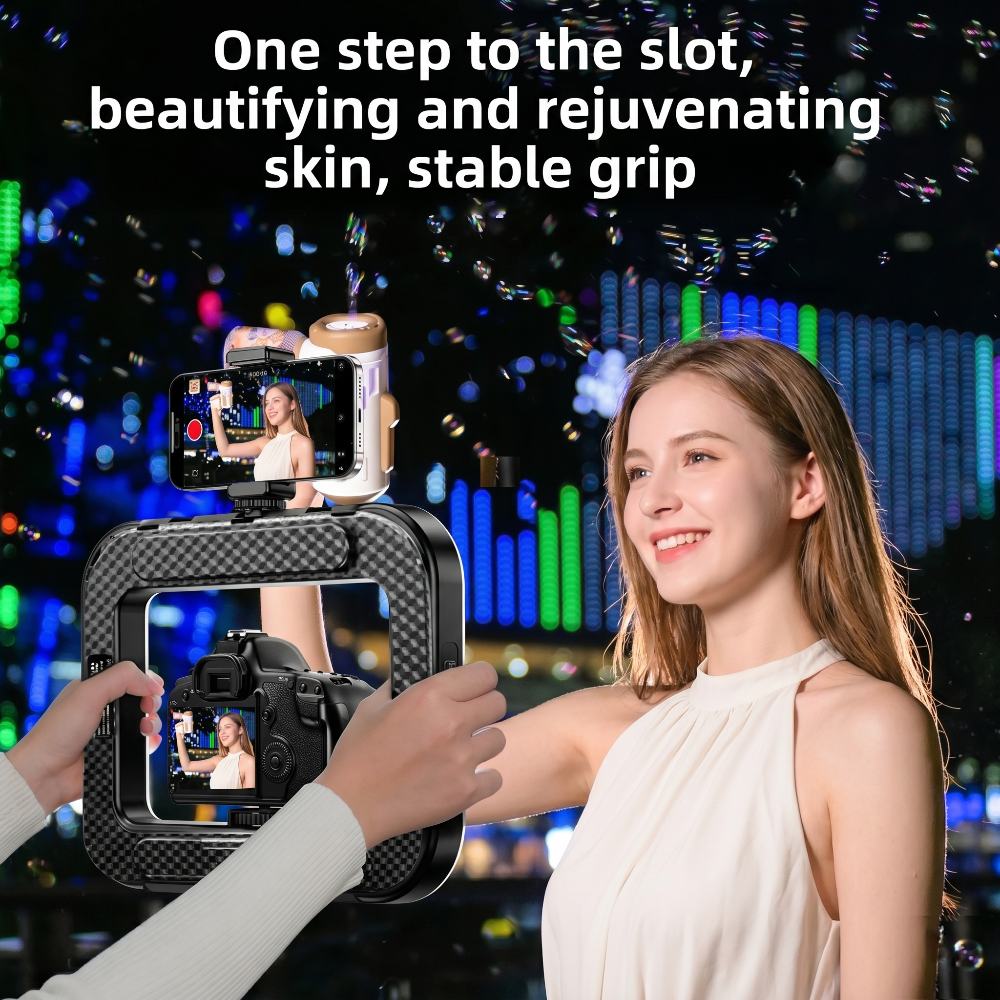 Handheld Rechargeable Ring Fill Light with Phone Holder