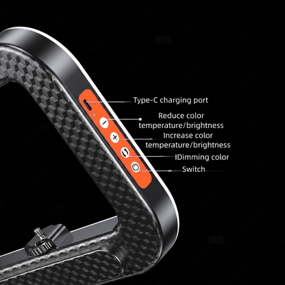 Handheld Rechargeable Ring Fill Light with Phone Holder
