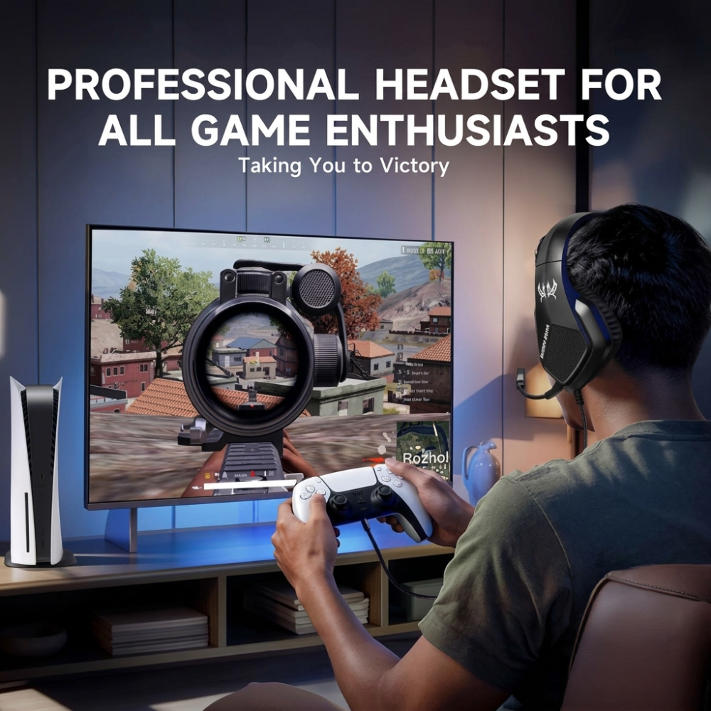 Immersive Wired Gaming Headset with LED Glow