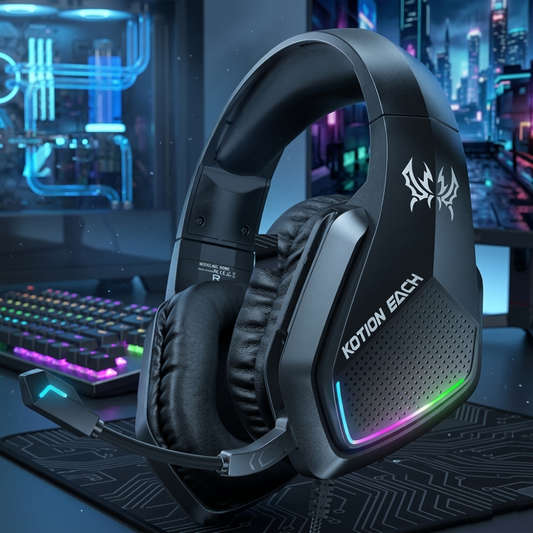Immersive Wired Gaming Headset with LED Glow