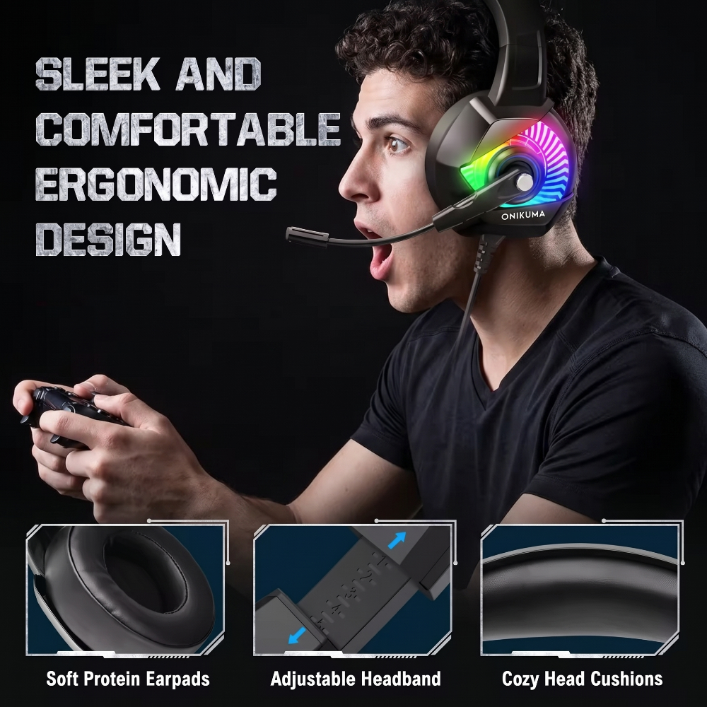 7.1 Surround RGB Gaming Headset with Noise Cancelling Mic