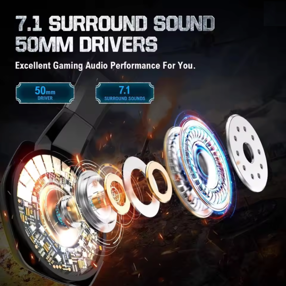 7.1 Surround RGB Gaming Headset with Noise Cancelling Mic