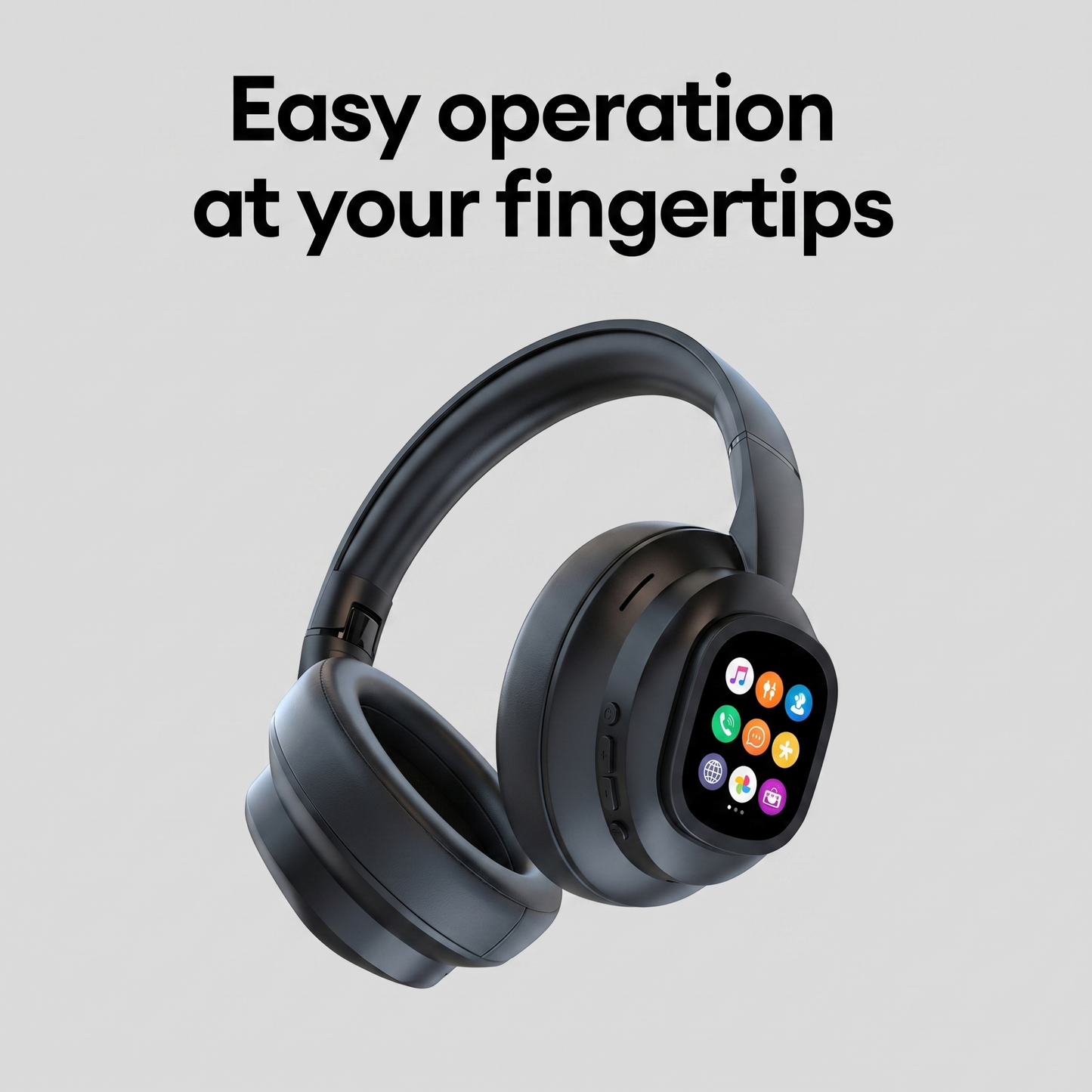 AI Smart Wireless Headphones with Detachable Touch Screen