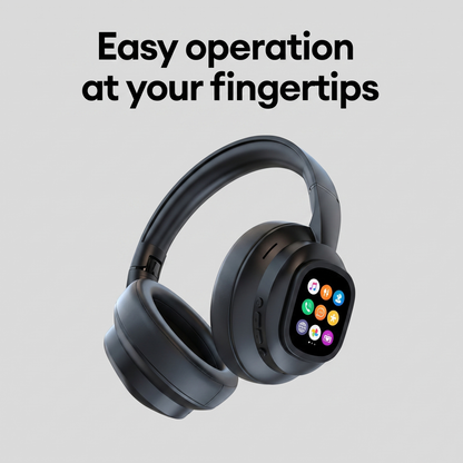 AI Smart Wireless Headphones with Detachable Touch Screen