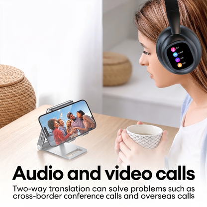 AI Smart Wireless Headphones with Detachable Touch Screen