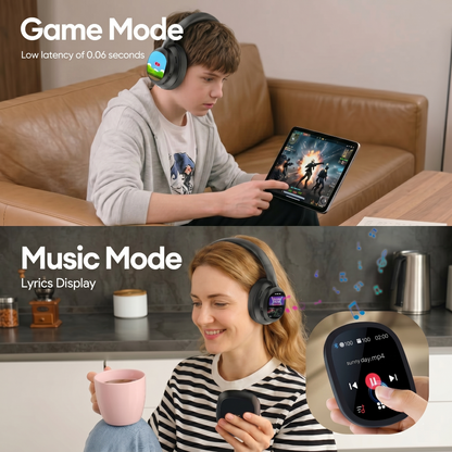 AI Smart Wireless Headphones with Detachable Touch Screen