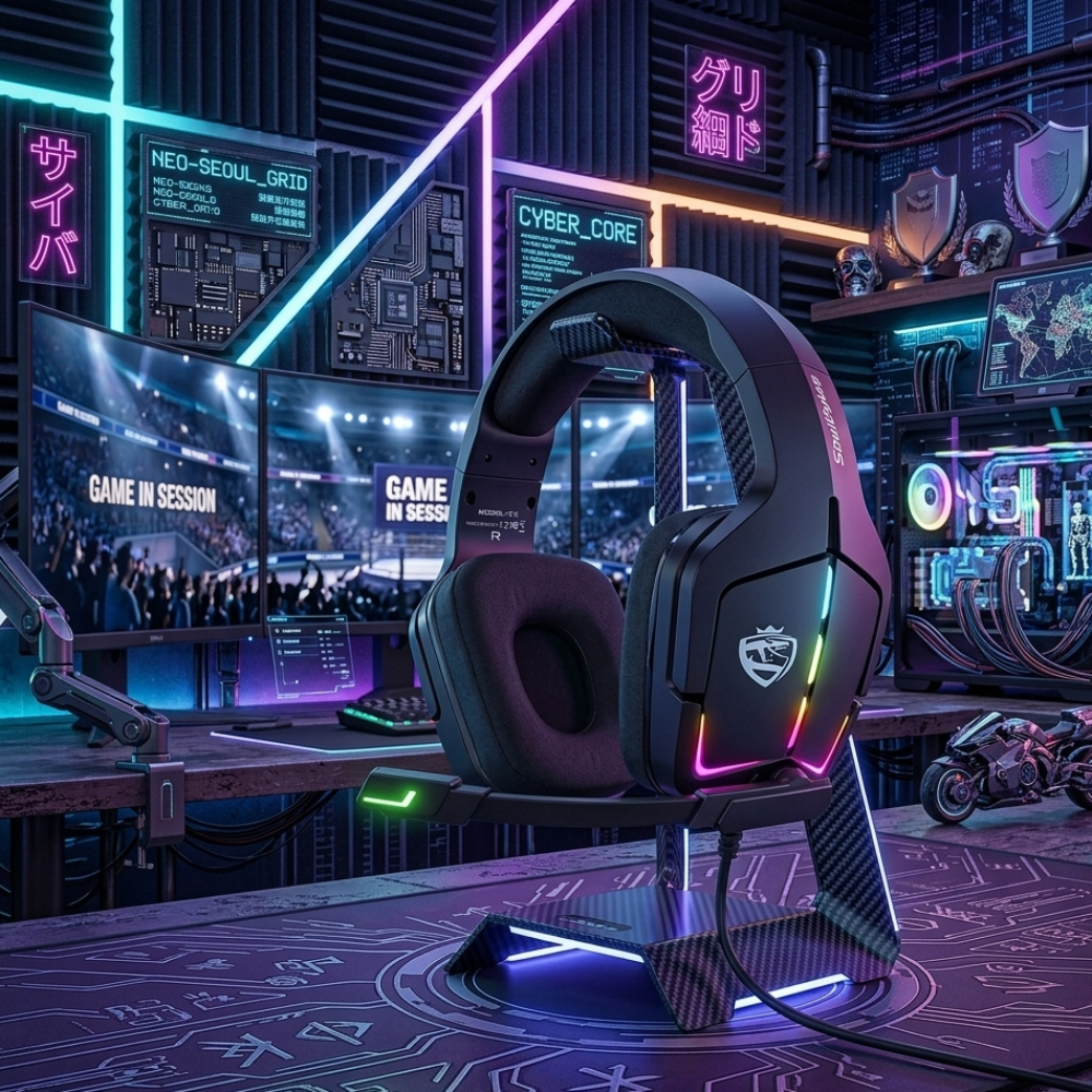 RGB Wired Gaming Headset with Surround Sound