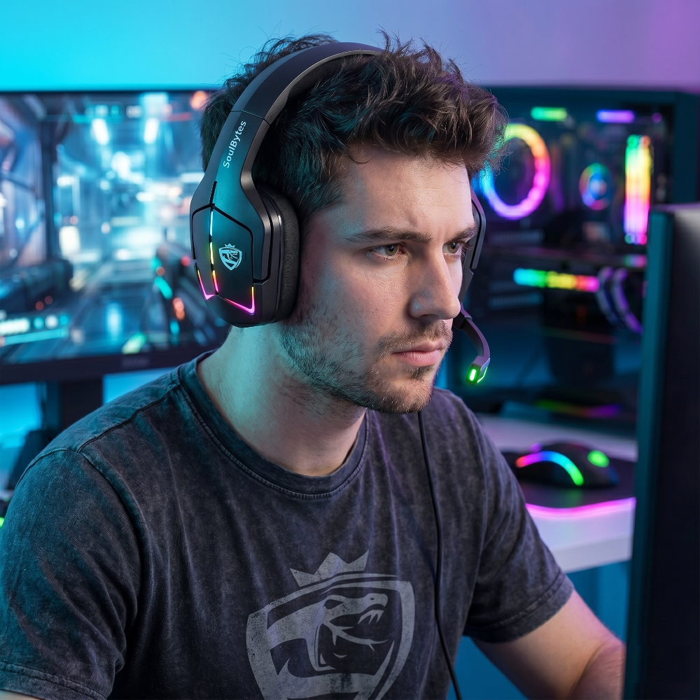 RGB Wired Gaming Headset with Surround Sound