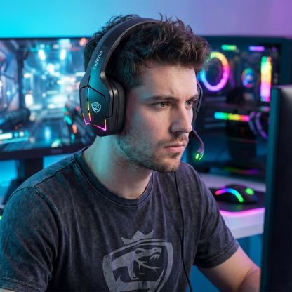 RGB Wired Gaming Headset with Surround Sound