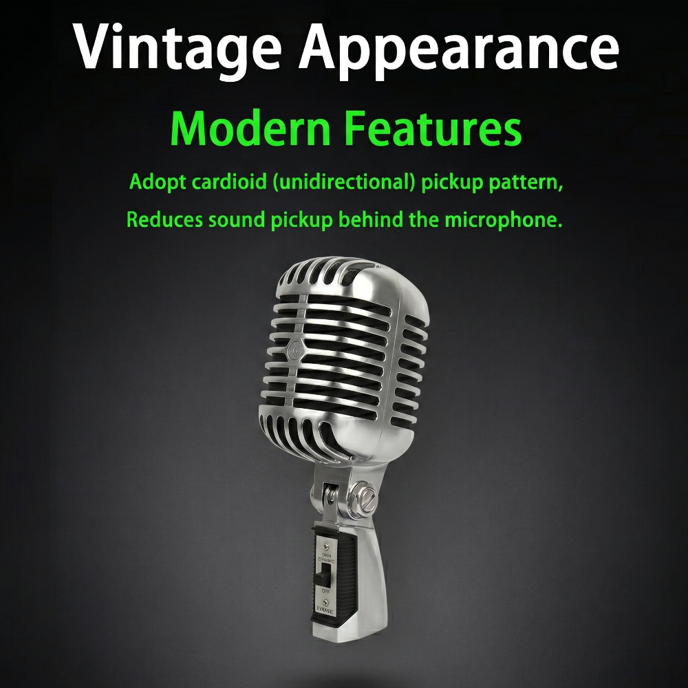 Vintage Classic Dynamic Vocal Microphone