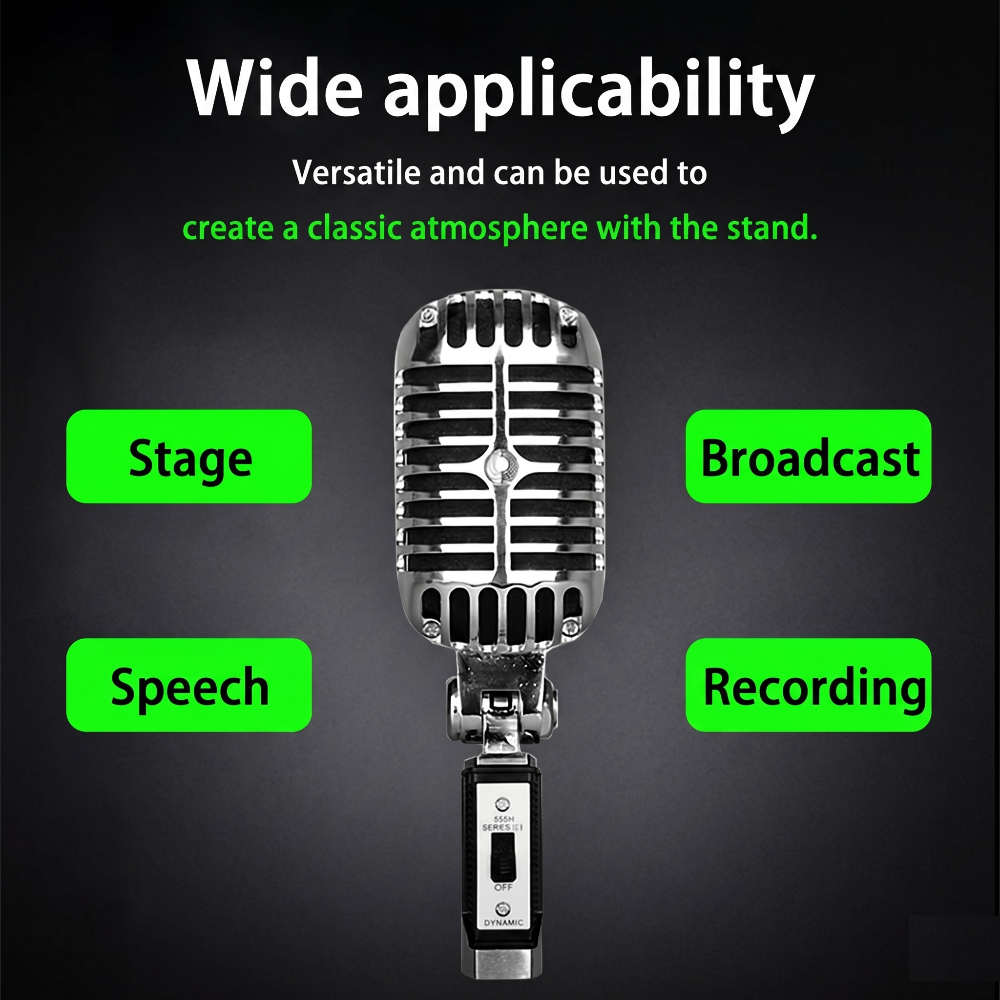 Vintage Classic Dynamic Vocal Microphone