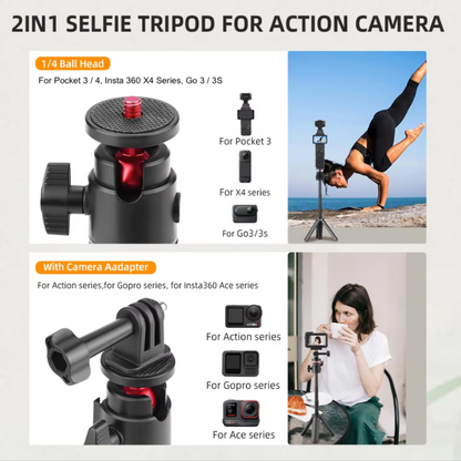 Versatile 2-in-1 Extendable Selfie Stick Tripod