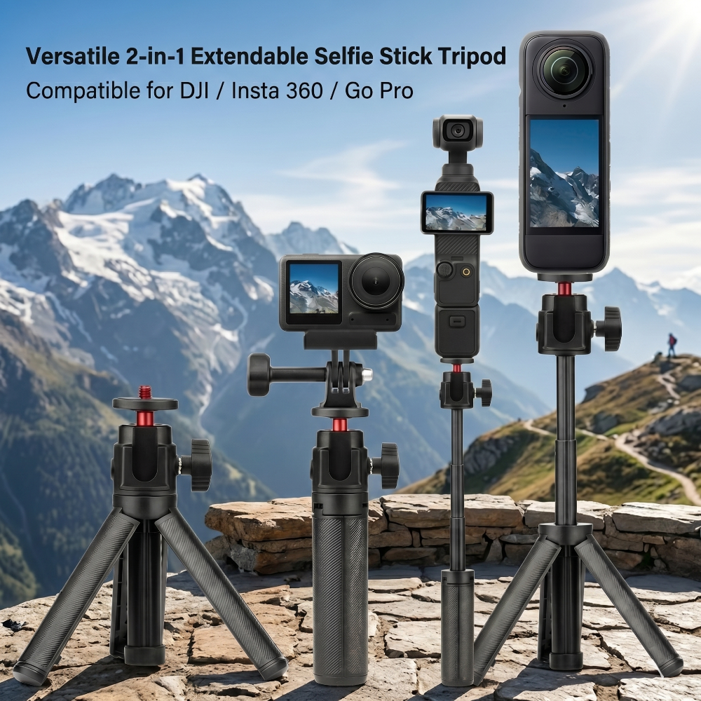 Versatile 2-in-1 Extendable Selfie Stick Tripod