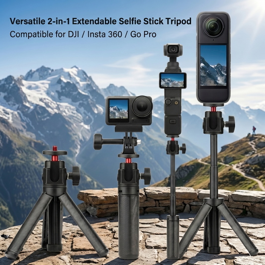 Versatile 2-in-1 Extendable Selfie Stick Tripod