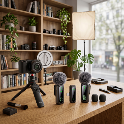 Professional Type C Plug-and-Play Wireless Lavalier Microphone