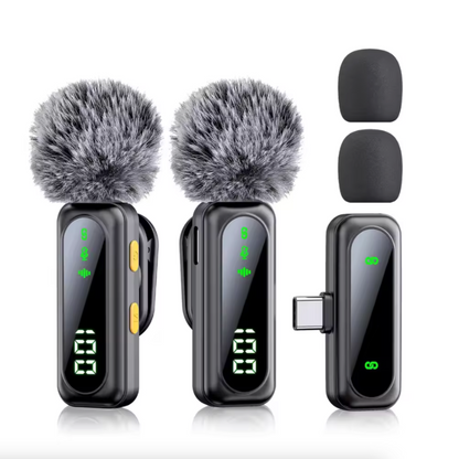 Professional Type C Plug-and-Play Wireless Lavalier Microphone