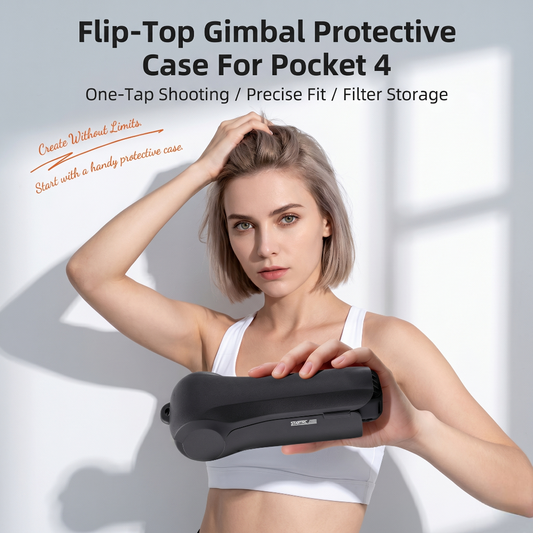 Flip-Top Gimbal Protective Case with Filter Storage Compatible For Osmo Pocket 4
