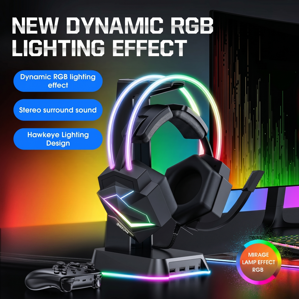 RGB Immersive Wired Gaming Headset with 7.1 Surround Sound