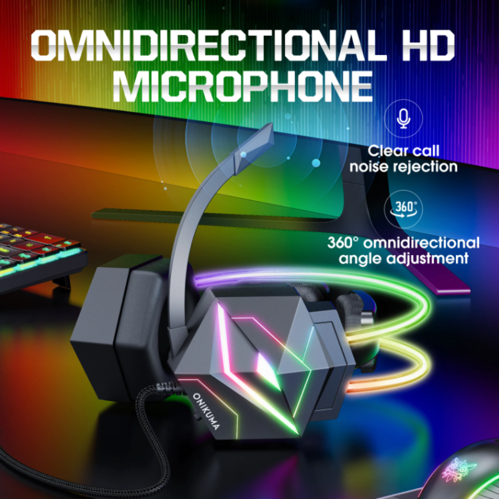 RGB Immersive Wired Gaming Headset with 7.1 Surround Sound