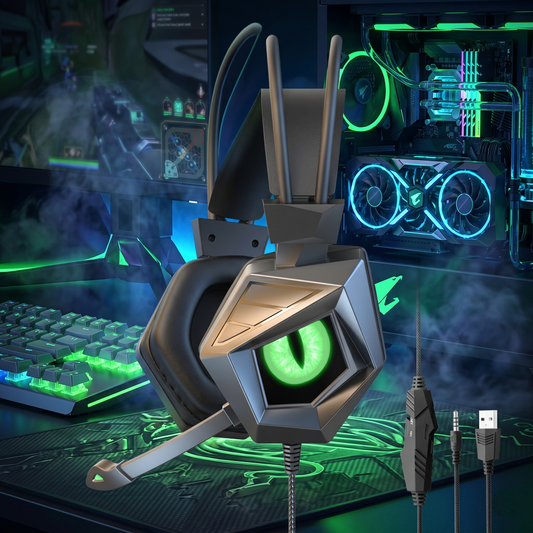Dragon Breathing Lights Wired Gaming Headset With Mic