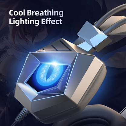 Dragon Breathing Lights Wired Gaming Headset With Mic