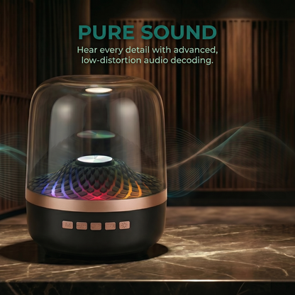 Transparent 360° RGB Bluetooth Speaker with TWS Stereo Sound