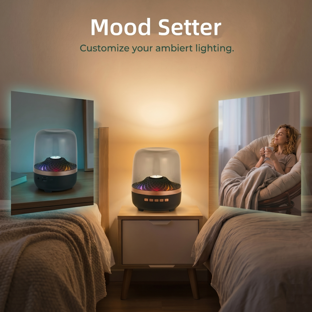 Transparent 360° RGB Bluetooth Speaker with TWS Stereo Sound