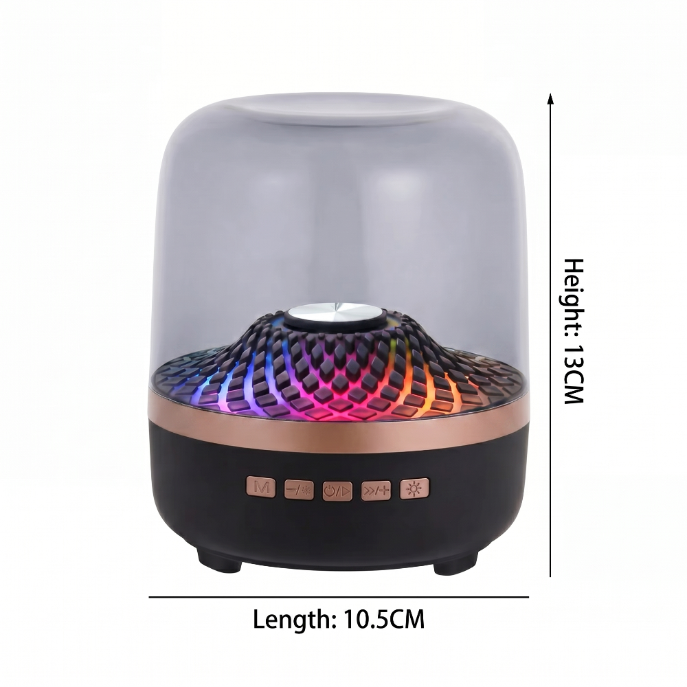 Transparent 360° RGB Bluetooth Speaker with TWS Stereo Sound