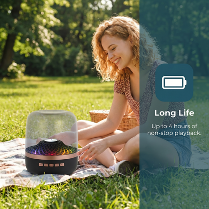 Transparent 360° RGB Bluetooth Speaker with TWS Stereo Sound