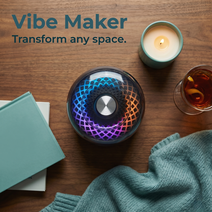 Transparent 360° RGB Bluetooth Speaker with TWS Stereo Sound