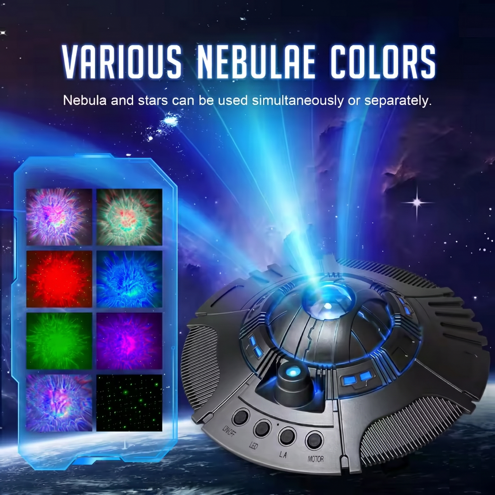 UFO Galaxy Star Projector Night Light