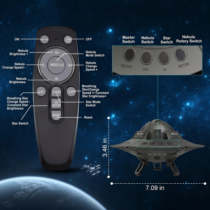 UFO Galaxy Star Projector Night Light