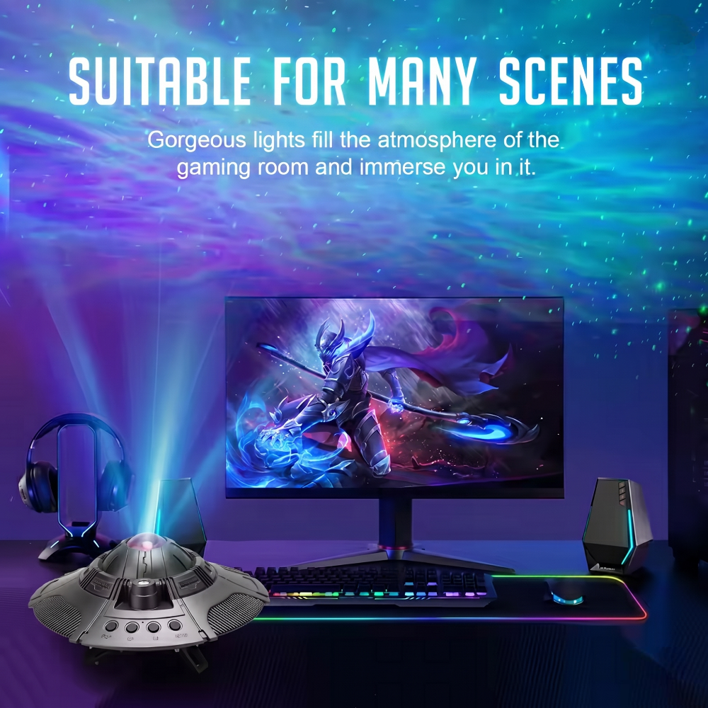 UFO Galaxy Star Projector Night Light