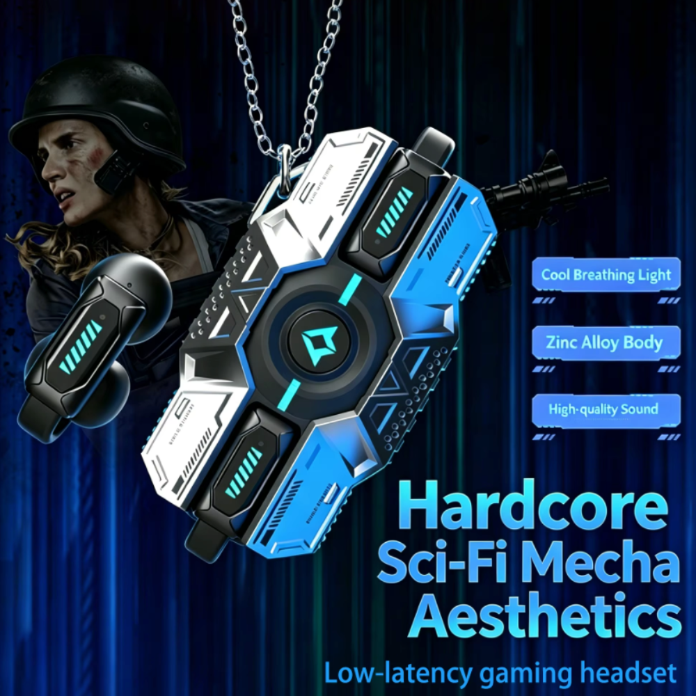 Bluetooth 5.4 Low Latency Gaming Earbuds with Breathing Light