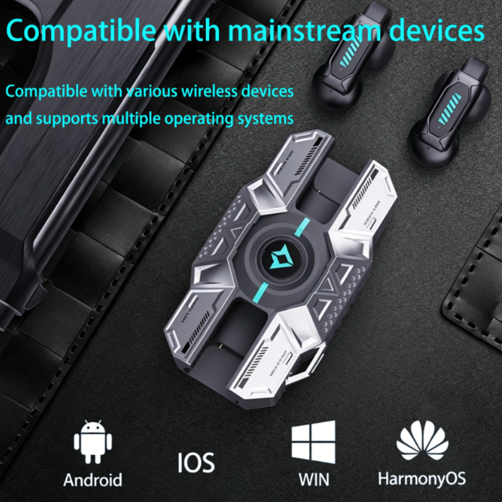 Bluetooth 5.4 Low Latency Gaming Earbuds with Breathing Light